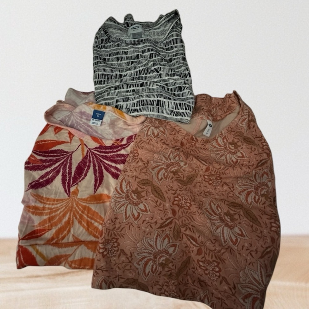 Old Navy Women's Tank Tops - Black, Orange, paisley